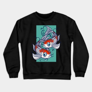 Kohaku Koi Fish Lover Yin-Yang Gift Crewneck Sweatshirt